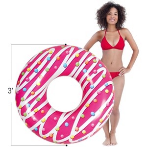 Sorbus Donut Inflatable Pool Float - Perfect Lounger, Raft, Lakes, Beaches, and Rivers - Great for Backyard, Pool Parties, Picnics, & More - 1 of 4