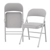 2 Pack/4-Pack Padded Folding Chairs, Soft Cushion, Stackable, Black/Beige/Gray - 4 of 4