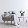 1pc 18"x18" Stupell Industries Love You to Moon Blue Calligraphy Night Sky Square Kids' Throw Pillow Blue - 3 of 4