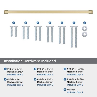 Champagne Bronze 18" Modern Appliance Pull with Mounting Hardware
