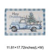 Unique Bargains Christmas Place Mats Flax Light Blue White 11.8"x17.7" 2 Pcs - 3 of 4