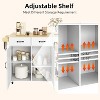 43" Rolling Kitchen Island Cart with Drop Leaf, Storage Cabinet - 4 of 4