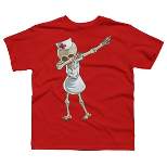 Boy's Design By Humans Halloween Dabbing Funny Skeleton Nurse RN Costume Gift By COVI T-Shirt