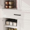 Multi-Room Storage Solution: 72" Tall White Pantry Cabinet w/ Drawer, Adjustable Shelves & Door Racks for Kitchen, Bathroom or Dining Room - 2 of 4