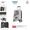 InUSA Carry On 20" World Print Lightweight Hardside Spinner Suitcase - Gray - 3 of 4
