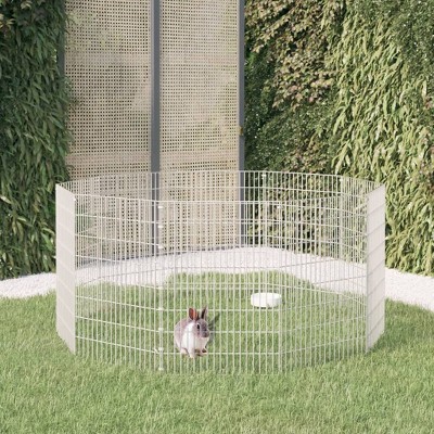 vidaXL 10-Panel Rabbit Cage 54x80 cm Galvanised Iron