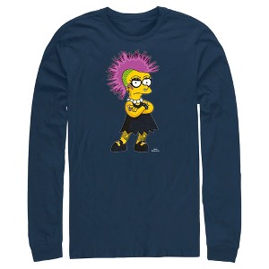 Men's The Simpsons Punk Lisa Long Sleeve Shirt - 1 of 4