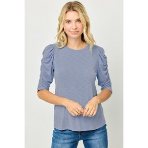 WEST K Women's Sabine Ruched Sleeve Knit Top - 1 of 4