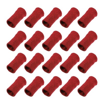 Unique Bargains Breathable Finger Sleeves Thumb Braces Support Elastic Compression Protectors for Arthritis Trigger Finger 20 Pcs
