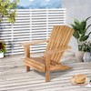 Decksplore Adirondack Chair Teak Wood Waterproof Outdoor Furniture for Garden, Poolside & Patio - 3 of 4