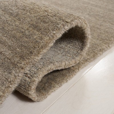Taupe Hand-Knotted Wool 6' x 9' Area Rug