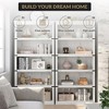 Farmhouse Book Shelf with Storage Open Display Bookshelves, Wooden 5 Shelf Bookcase Home Decor Furniture for Home Office, Living Room, Bed Room - 3 of 4