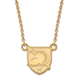 Black Bow Jewelry 14k Yellow Gold U.S. Military Academy Black Knights NCAA Necklace 18 Inch - 1 of 4