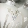 5"H & 4"H Sullivans Christmas White Silver Noel Ornaments Set of 2  White-Silver - 2 of 4