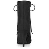 Allegra K Women's Pointy Toe Zip Lace Up Stiletto Heel Ankle Boots - 4 of 4