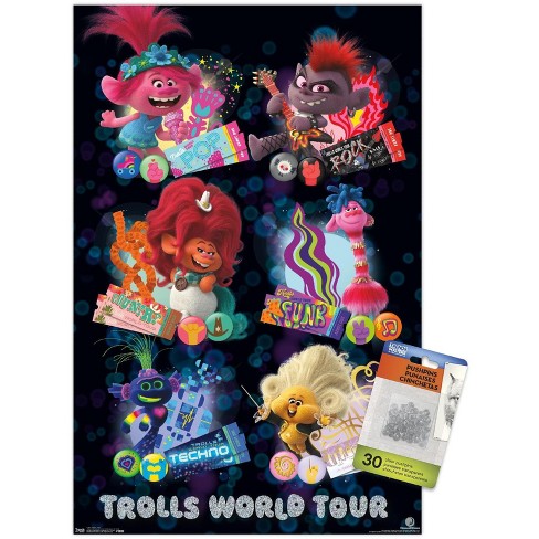Trends International Dreamworks Trolls 2 - Grid Unframed Wall Poster ...
