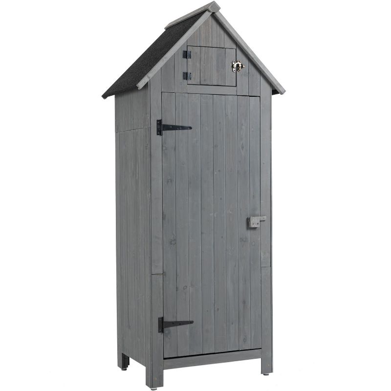 Outdoor Solid Wood House Shape Storage Shed, Cabinet Tool Shed - Maison Boucle, 2 of 9
