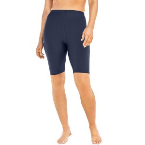 Swim 365 Women's Plus Size High-Waist Swim Bike Short - 1 of 4
