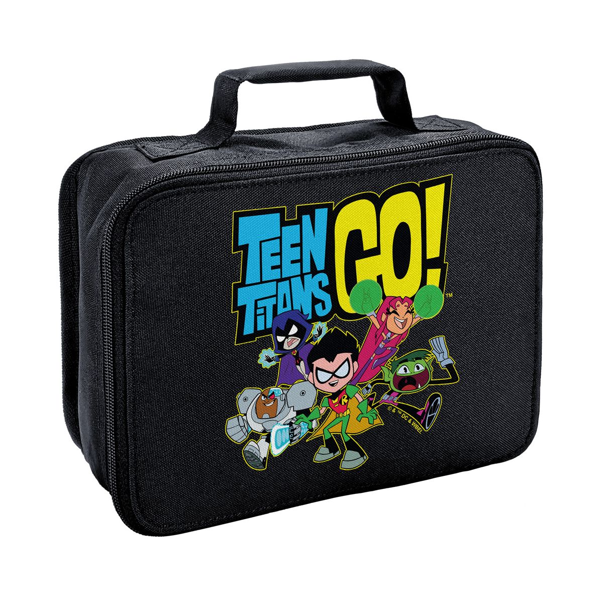 Teen Titans Go Logo And Characters Insulated Soft Sided Lunch Box