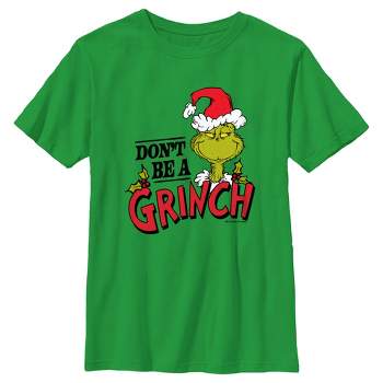 Boy's Dr. Seuss Merry Grinchmas T-shirt - Kelly Green - Large : Target