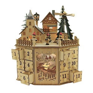 11.5 Inch Led Windmill Village Christmas Church Carolers Figurines - 1 of 4
