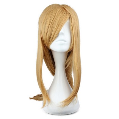 Unique Bargains Women's Wigs 33" Gold Tone with Wig Cap