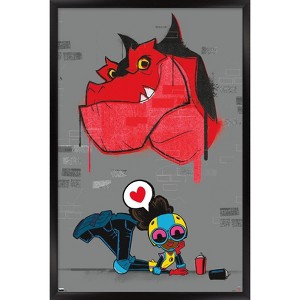 Trends International Marvel's Moon Girl & Devil Dinosaur - Wall Art Framed Wall Poster Prints - 1 of 4