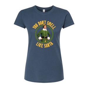 Women's - ELF - Christmas You Don't Smell Like Santa Fitted Graphic T-Shirt - 1 of 3