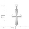 Black Bow Jewelry 14k White Gold Hollow 2D Passion Cross Pendant - 4 of 4