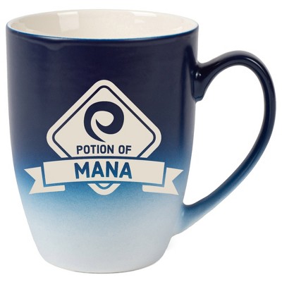 100 North Magic Potion 10 Ounce Navy Blue and White Two Toned Ombre, Comfortably Fits Your Hands, Ceramic Tea Coffee Cup Mug, Potion Of Mana