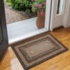 Washable Modern Braided Printed Rug Non Slip Low Pile Rug Soft Contemporary Throw Floor Cover Foldable Indoor Carpet for Living Room Bedroom Playroom - 2 of 4