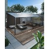 Outdoor Patio Canopy Lean To Gazebo Awning - Steel Tube Frame 60x60Mm, Aluminum Frame 38x35Mm, Weather Resistant Canopy, Sunshade and Rain Shelter - 2 of 4