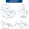 Power Lift Recliner Chair with 8-Point Vibration Massage, Lumbar Heating, USB & Type-C Ports, and Stainless Steel Cup Holders - 3 of 4