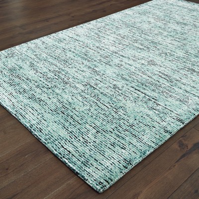 Handmade Luxe Gray Wool-Viscose 5' x 8' Tufted Area Rug