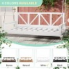Gulches Patio Swings: Twin Size Hanging Bed with 16.4ft Ropes, Natural/Brown/Black/White Finish - 4 of 4