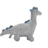 CHILDLIKE BEHAVIOR Knitted Dinosaur Stuffed Toy,Gray - image 3 of 4