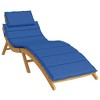 vidaXL Sun Lounger Cushion Royal Blue Oxford fabric 73.2 x 22.8 x 1.6 in - 3 of 4
