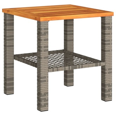 vidaXL Garden Table Grey, Brown