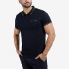 CULTURA Men's Short Sleeves 100% Cotton Polo With Jaquard Rib And Chest Rib Pocket - 4 of 4