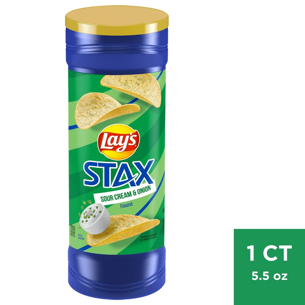 UPC 028400055154 product image for Lay's Stax Sour Cream & Onion Potato Chips - 5.5oz | upcitemdb.com