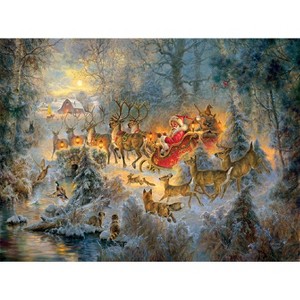 Sunsout Merry Christmas to All 1000 pc  Christmas Jigsaw Puzzle 69855 - 1 of 4