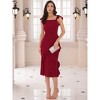 INSPIRE CHIC Women's Square Neck Sleeveless Cocktail Midi Dress - 3 of 4