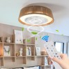 Dolonm Bohemian Braided Ceiling Fan Light, Silent Remote Control - 2 of 4