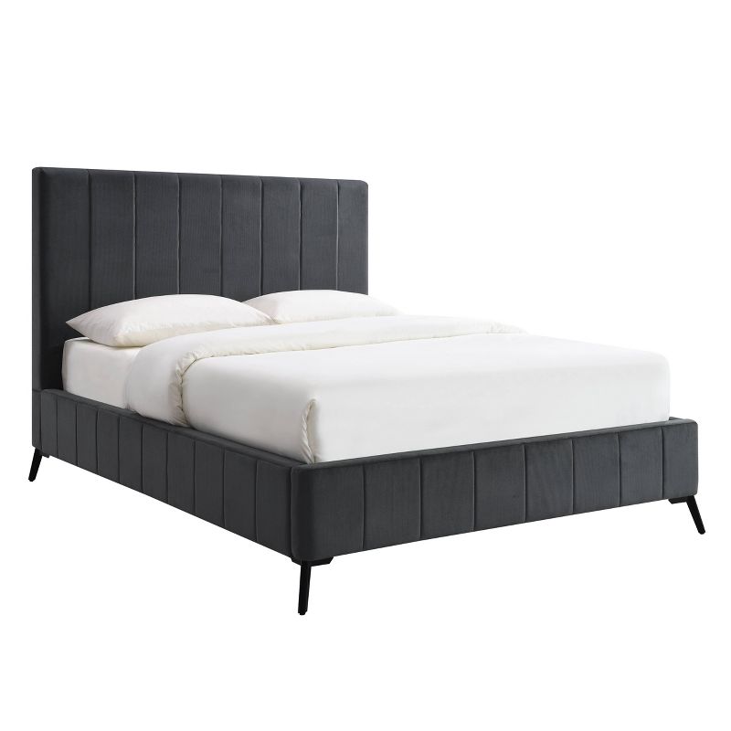  Abbyson Living Reanne Channel Upholstered Bed, 1 of 14