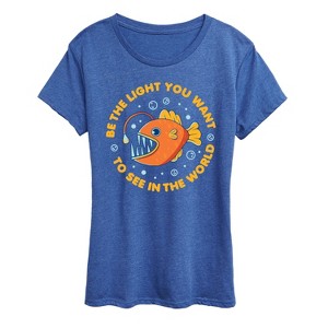 Women's - Instant Message - Angler Be The Light Short Sleeve Graphic T-Shirt - 1 of 4