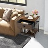 Tangkula 2-tier Nightstand Bedside End Sofa Coffee Table for Bedroom Living Room - 3 of 4
