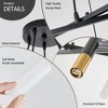 DOMETOUR 41" Black & Gold Chandelier, Branch Design, Frosted Tubes, Adjustable Pendant Light for Dining, Living Room, Kitchen (No Bulbs) - 4 of 4