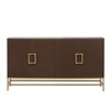 Sideboard Buffet Cabinet, Kitchen Pantry Storage Cabinet With 2 Adjustable Shelves, Metal Legs And Rectangular Handle - 2 of 4