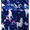 Kate Aurora Ultra Soft & Plush Purple Unicorns Fleece Accent Throw Blanket - 50 in. W x 60 in. L - 3 of 3