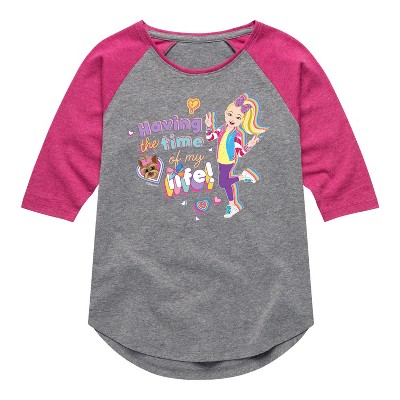 Girls' JoJo Siwa Time Of My Life  - Athletic Heather/Fuchsia - Medium